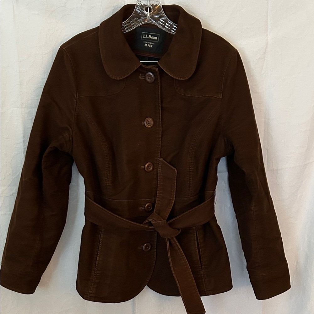 L.L. Bean Women's Brown Utility Jacket with Belt